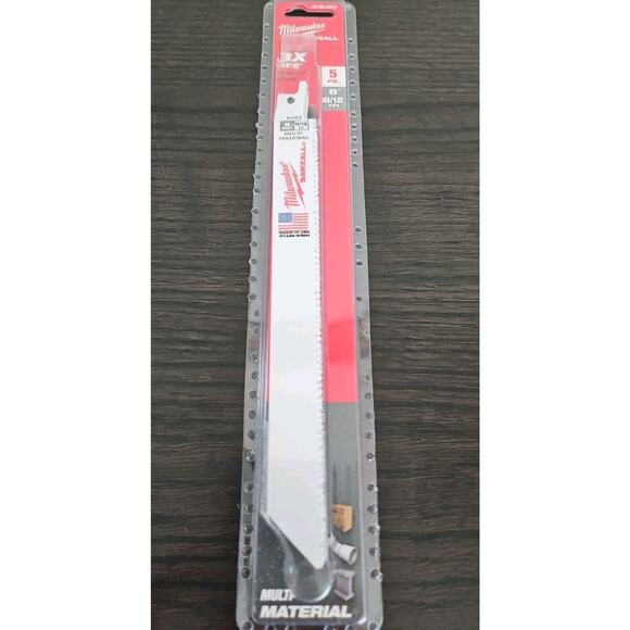 Milwaukee 48-00-5093 8 in 8/12 TPI Sawzall Blades 5 Pk - Picture 2 of 3